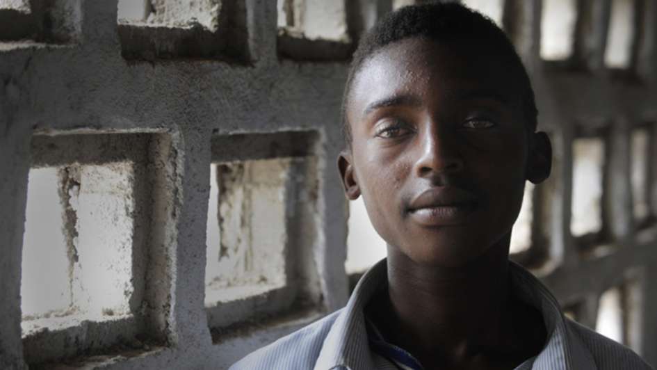 Portrait of a school boy from the Democratic Republic of Kongo