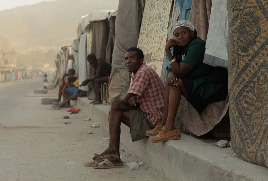 Refugee camp in Haiti
