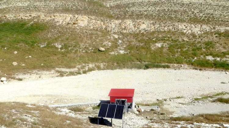Solar panel used to pump water in Sinjar, Nineveh Governorate, Iraq