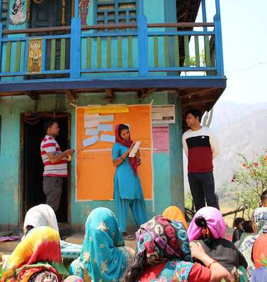 A women's group training in Nepal.