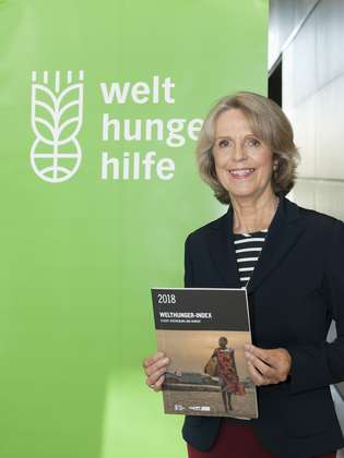 Bärbel Dieckmann, President of Welthungerhilfe, presenting the 2018 Global Hunger Index