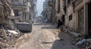Erdbeben in der Türkei und in Syrien: Zerstörte Häuser.