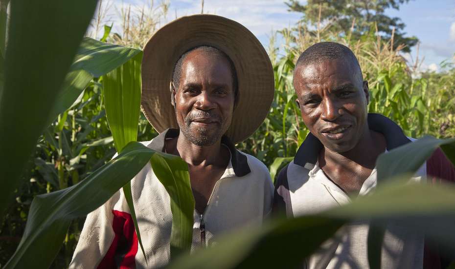 The farmers George Moyo (left) und Dumisani Mpofu (right)