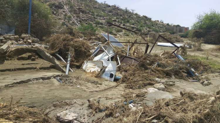 Devastation after Cyclone Sagar
