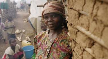 Frau im Flüchtlingscamp Kongo