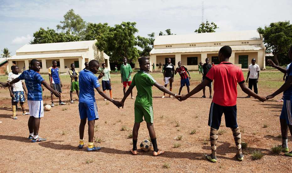 At a football match in the Central African Republic