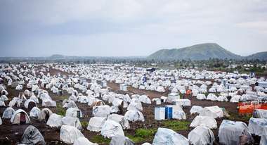 A look over one of the refugee camps.