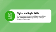 We support our employees to build and expand their agile and digital skills through training, exchange formats, and workshops.