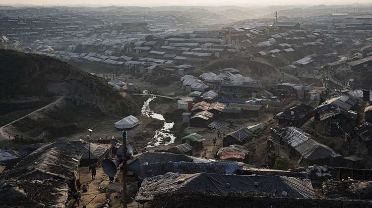 View over Kutupalong refugee camp