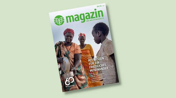 Das Cover des Magazins der Welthungerhilfe im neuen Design