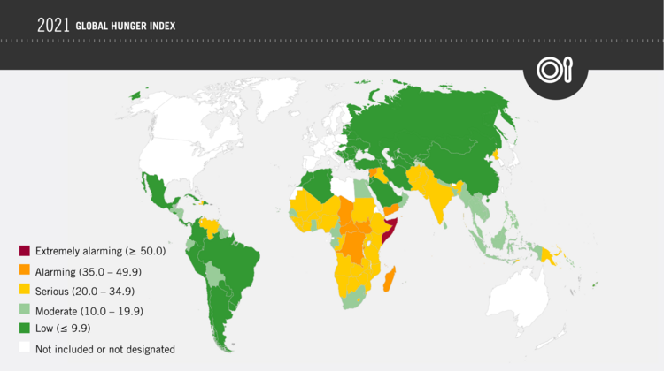 Infographic Global Hunger Index 2021: Map