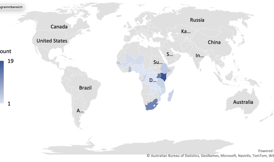 Map of agricultural carbon farming projects