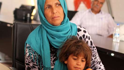 Aya Daoud fled from Syria with her daughter. 