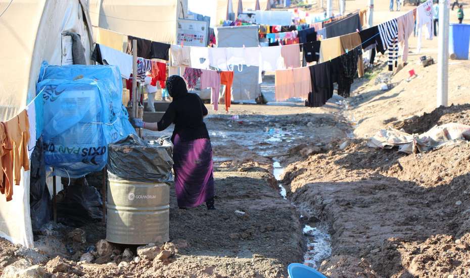 Alltag im Flüchtlingslager Bajed Kandala, Irak.