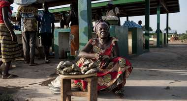 Zentralafrikanische Republik Central African Republic, Ngoulekpa und Boussamoa: Marktplatze, market